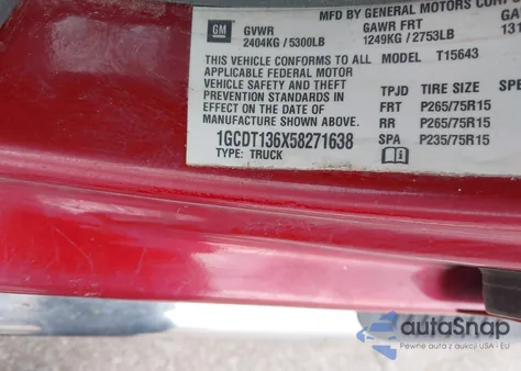 2005 Chevrolet Colorado Ls from USA, damaged, VIN 1GCDT136X58271638